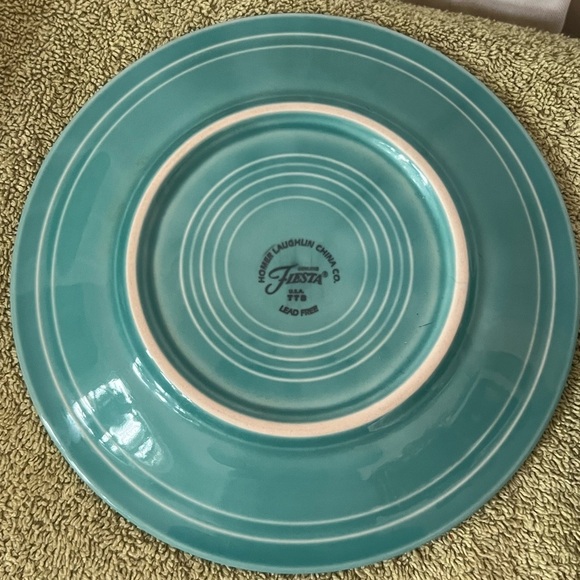 Homer Laughlin Turquoise Fiesta Ware Dinner Plate Replacement Piece 10" EUC - Picture 3 of 3